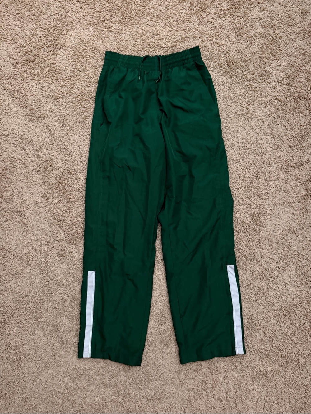 Vintage 90’s Team Nike Track Pants Windbreaker Mesh Lined Men's Small MSU Green
